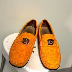 Stacy Adams "Cyd'' orange and yellow  Genuine Perforated Leather Moc Toe